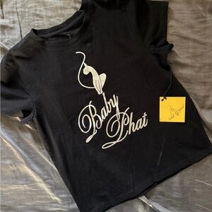 Baby Phat Black Tee with Silver Logo